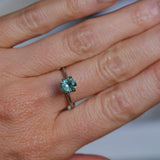 1.24CT PRECISON CUT OVAL MONTANA SAPPHIRE, EARTHY CARIBBEAN TEAL, 6.6X5.4X4.2MM