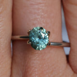 1.24CT PRECISON CUT OVAL MONTANA SAPPHIRE, EARTHY CARIBBEAN TEAL, 6.6X5.4X4.2MM