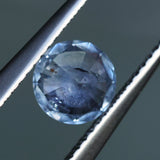 1.18CT ROUND PRECISION CUT MONTANA SAPPHIRE, LIGHT PERIWINKLE PURPLE BLUE, 6.3X4.1MM