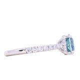 Hidden Halo Solitaire with Pavé Set Diamonds - Setting