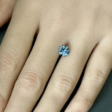 1.33CT ROUND PRECISION CUT MONTANA SAPPHIRE, OCEAN TEAL BLUE, 6.6MM