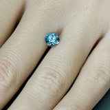 1.47CT ROUND PRECISION CUT MONTANA SAPPHIRE, MEDIUM BLUE, 6.67×4.47MM