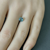1.16CT ROUND PRECISION CUT MONTANA SAPPHIRE, TEAL BLUE GREEN, 6.16×4.17MM