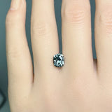 1.84CT FANCY ELONGATED CUSHION PRECISION CUT MONTANA SAPPHIRE, TEAL, 7.9X6.5MM