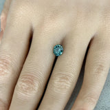1.66CT PRECISION CUT OVAL BRILLIANT MONTANA SAPPHIRE, TEAL, 7.3x6.3MM