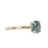 1.93ct Untreated and Earthy Montana Sapphire Classic 4 Prong Solitaire in 14k Yellow Gold