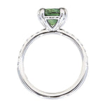 Double Claw Prong Solitaire with French Set Diamond Band, Stackable - Setting