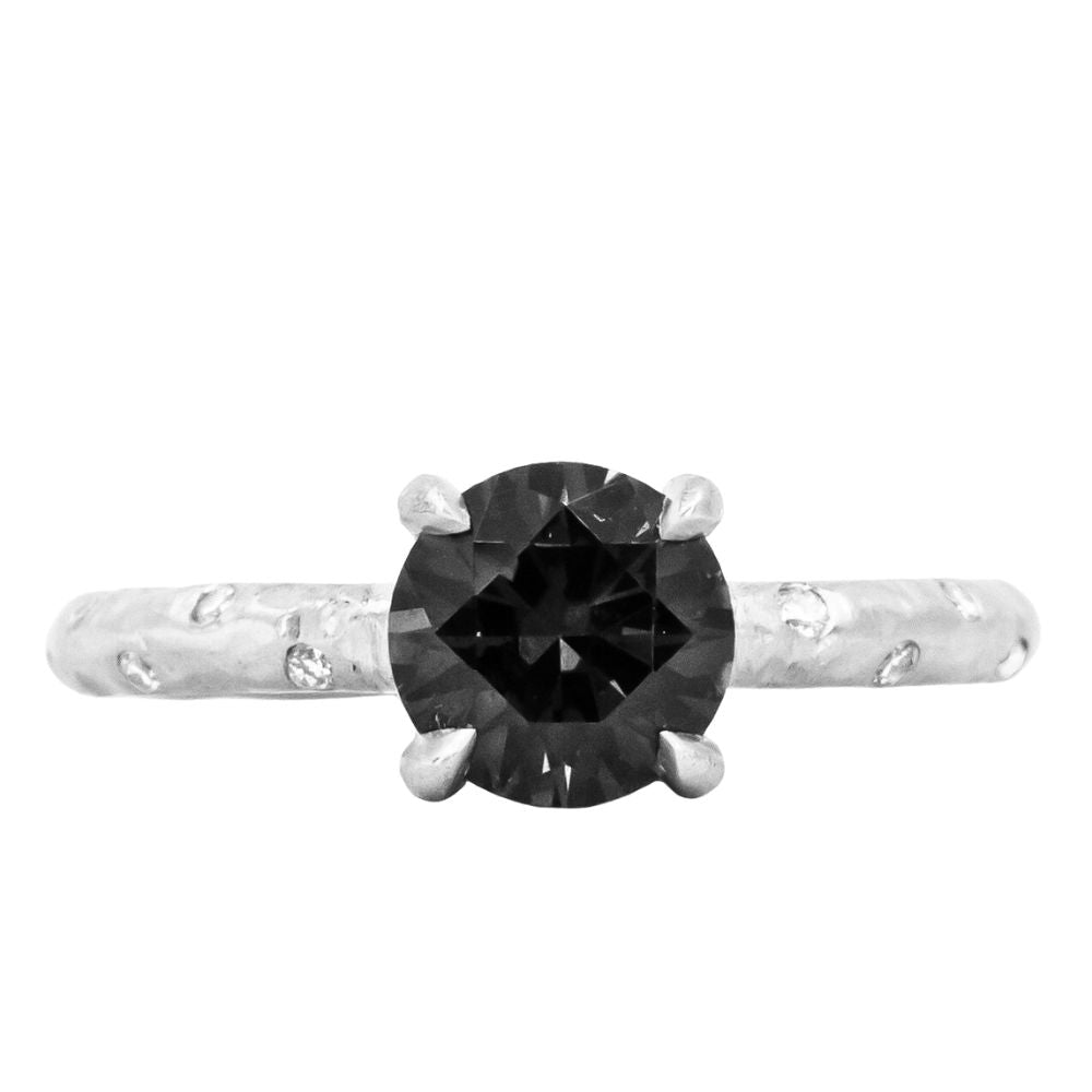 Low Profile Evergreen 4-Prong with Embedded Diamonds - Setting