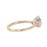 1.20ct Oval Untreated Montana Sapphire Scallop Cup Solitaire in 14k Yellow Gold