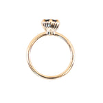 1.20ct Oval Untreated Montana Sapphire Scallop Cup Solitaire in 14k Yellow Gold
