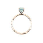 1.37ct Oval Light Teal Blue Precision Cut Montana Sapphire Evergreen Carved 4 Prong Solitaire in 14k Yellow Gold