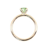 1.01ct Round Green Montana Sapphire Classic Four Prong Solitaire in 14k Yellow Gold