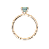 1.13ct Round Precision Blue Montana Sapphire Evergreen Carved 4 Prong Solitaire in 14k Yellow Gold