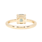 1.69ct Untreated Cushion Cut Blue Montana Sapphire Low Profile 4 Prong Solitaire in 14k Yellow Gold