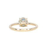 1.43ct Round Precision Cut Teal Montana Sapphire Classic 4 Prong Solitaire in 18k Yellow Gold