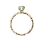 1.33ct Oval Light Teal Green Montana Sapphire Classic 4 Prong Solitaire in 14k Yellow Gold