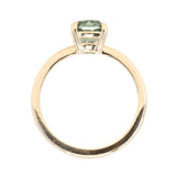 1.69ct Untreated Cushion Cut Blue Montana Sapphire Low Profile 4 Prong Solitaire in 14k Yellow Gold