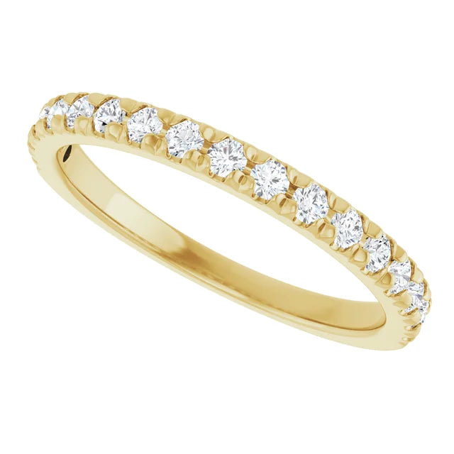 1.75mm French Set Straight Diamond Band