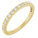 1.75mm French Set Straight Diamond Band