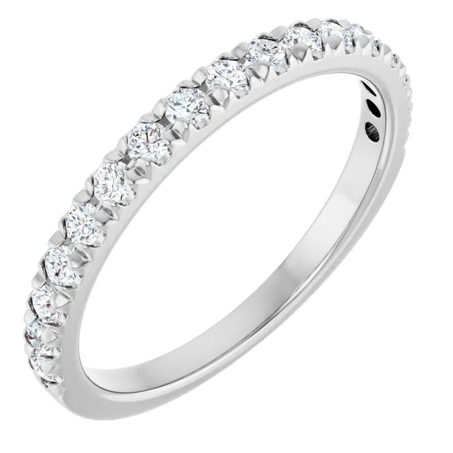 1.75mm French Set Straight Diamond Band