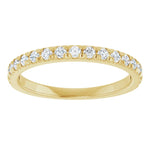 1.75mm French Set Straight Diamond Band