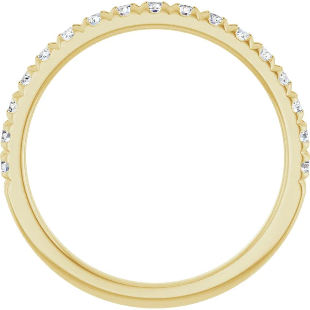 1.75mm French Set Straight Diamond Band