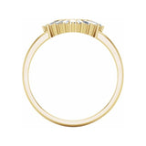 Sunset Curved Baguette Diamond Band in Recycled 14k Gold