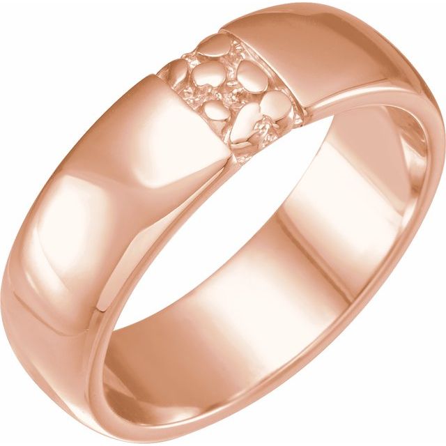 Ravine Band - 6mm Recycled Gold Wedding band by Anueva Jewelry