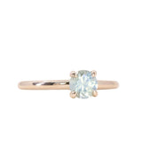 0.83ct Round Light Blue Untreated Montana Sapphire Classic 4 Prong Solitaire in 14k Yellow Gold