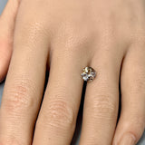 1.91CT ROUND PRECISION CUT MONTANA SAPPHIRE, PARTI MULTICOLOR TAN PEACH YELLOW WHITE, 7.23X4.91MM