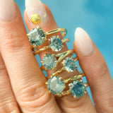 2.77ct Untreated Silky Montana Sapphire Six Prong Evergreen Hidden Halo Solitaire in 18k Yellow Gold