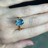 4.25CT ELONGATED CUSHION MONTANA SAPPHIRE, MEDIUM TEAL BLUE, UNTREATED, 11.87X8.18x5.12MM - APPRAISED STONE