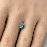 1.65CT OVAL PRECISION CUT MONTANA SAPPHIRE, BI-COLOR TEAL, 7.3X6.2MM