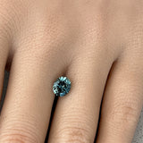 1.65CT OVAL PRECISION CUT MONTANA SAPPHIRE, BI-COLOR TEAL, 7.3X6.2MM