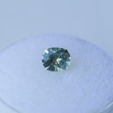 0.91CT ELONGATED CUSHION PRECISION CUT MONTANA SAPPHIRE, GREEN YELLOW, 6X5X3.5MM