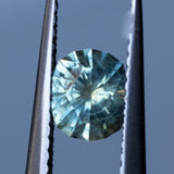 0.91CT ELONGATED CUSHION PRECISION CUT MONTANA SAPPHIRE, GREEN YELLOW, 6X5X3.5MM