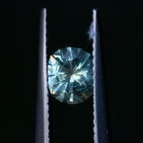 0.91CT ELONGATED CUSHION PRECISION CUT MONTANA SAPPHIRE, GREEN YELLOW, 6X5X3.5MM