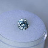 1.44CT ROUND PRECISION CUT MONTANA SAPPHIRE, WHITE BRILLIANT, 6.56X4.50MM