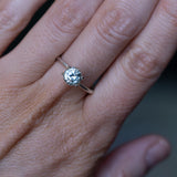 1.44CT ROUND PRECISION CUT MONTANA SAPPHIRE, WHITE BRILLIANT, 6.56X4.50MM
