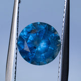 2.12CT ROUND MONTANA SAPPHIRE, VIBRANT OCEAN TEAL BLUE, 7.69X5.03MM