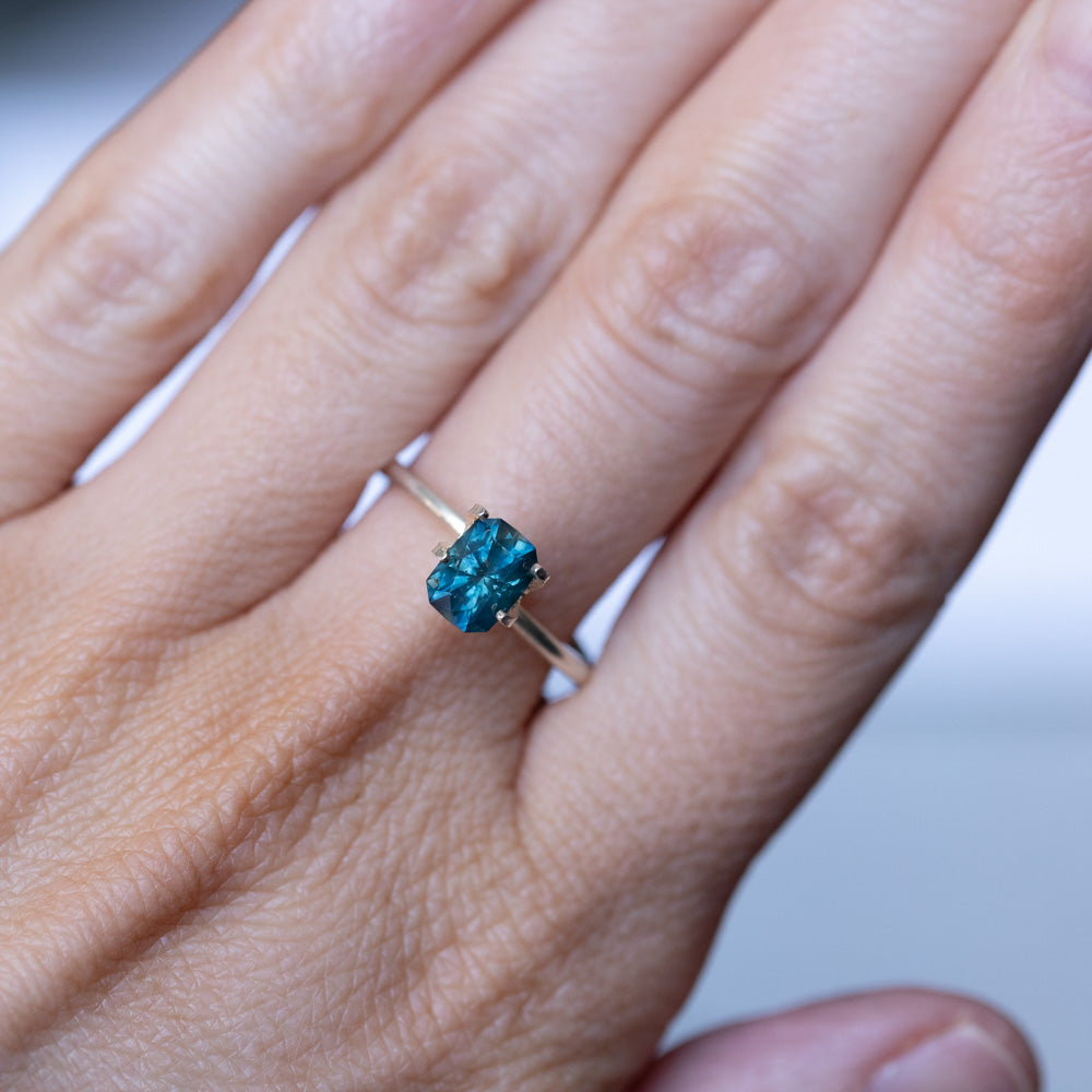 Saphir Naturel Teal 37,90 Ct Rond CERTIFIÉ Rare Pierre Précieuse Loose Saphir Naturel Teal 37,90 Ct Rond CERTIFIÉ Rare Pierre Précieuse Loose