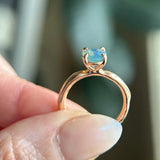 Alluvial 4-Prong Solitaire, Stackable - Setting