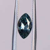 1.19CT MARQUISE MONTANA SAPPHIRE, LIGHT BLUE GREEN GREY, 8.2X4.6X3.2MM