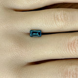 1.54CT ELONGATED PRECISION "SCISSOR" CUT MONTANA SAPPHIRE, TEAL BLUE, 7.9X4.9MM