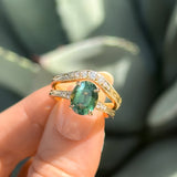 Vintage Cathedral Four Prong Ring with Diamonds - Setting