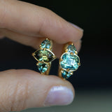 Antique Compass Set Sapphire Side Stones Low Profile - Setting