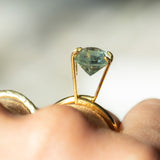 2.60CT FANCY HEXAGON MONTANA SAPPHIRE, AQUA TEAL BLUE GREEN, UNHEATED, 7.8MM