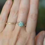 2.60CT FANCY HEXAGON MONTANA SAPPHIRE, AQUA TEAL BLUE GREEN, UNHEATED, 7.8MM