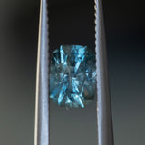 1.16CT PRECISION RADIANT CUT MONTANA SAPPHIRE, TEAL BLUE, 6.57X4.56X4.16MM