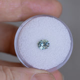 0.84CT FANCY OVAL PRECISION CUT MONTANA SAPPHIRE, SILVERY BLUE, 6.01X3.88MM